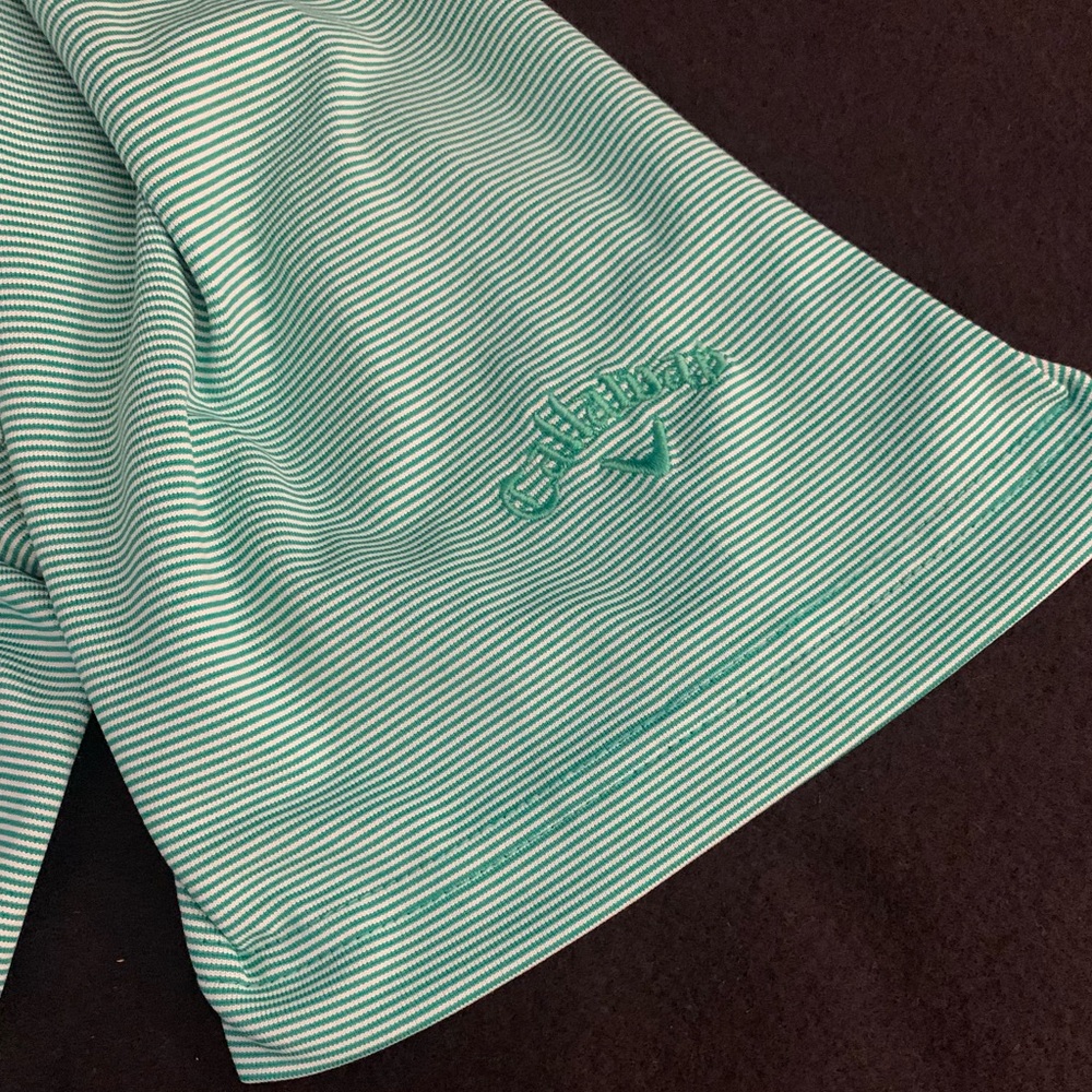 CALLAWAY SS Opti-Dri Polyester Mint Green Muted Stripe Polo - Picture 6 of 6